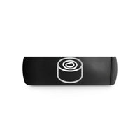 matching bands for couples – black tungsten maki roll wedding band