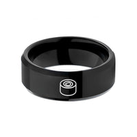 comfort fit rings couples – black tungsten maki roll wedding band