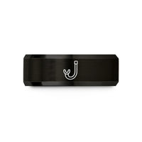 matching tungsten bands set – black tungsten snorkel intake wedding band