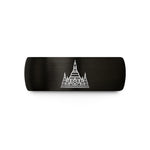 tungsten wedding bands unisex – black & gold tungsten shwedagon pagoda wedding band