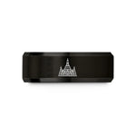 tungsten wedding bands unisex – black tungsten shwedagon pagoda wedding band