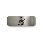 tungsten ring for guys – rose gold & grey tungsten proposal kneeling ring wedding band