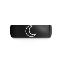 tungsten comfort fit ring – black tungsten new moon wedding band