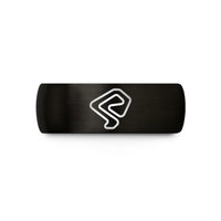 laser engraved wedding ring – black tungsten silverstone wedding band