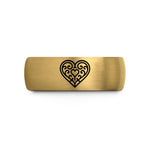 women's comfort fit ring – gold & silver tungsten victorian filigree heart wedding band