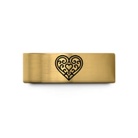 yellow gold wedding band – gold tungsten victorian filigree heart wedding band
