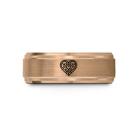 yellow gold wedding band – rose gold tungsten victorian filigree heart wedding band