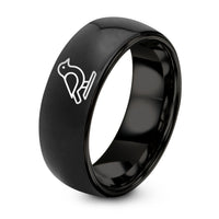 Wedding Ring for Women – black tungsten virginia ring