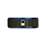 matching couple rings – gunmetal & blue tungsten battery half wedding band