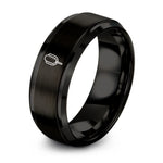 Wedding Ring Him And Her – black tungsten corn dog ring