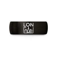 unisex tungsten wedding ring – black tungsten lon wedding band