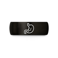 matching rings for couples – black tungsten stomach wedding band