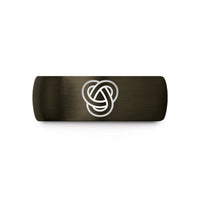 matching his and hers – gunmetal & black tungsten torus knot wedding band