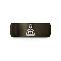 tungsten wedding bands – gunmetal & black tungsten gated shifter wedding band