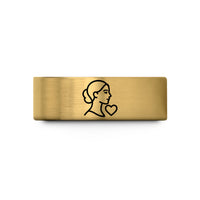 engaged rings for her – gold tungsten wifey heart wedding band