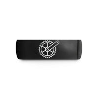 matching his and hers rings – black tungsten crankset wedding band