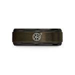 men and women wedding bands – gunmetal & black tungsten crankset wedding band