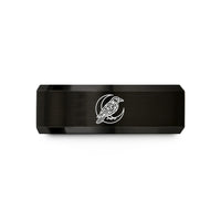 matching tungsten ring pairs – black tungsten raven scene wedding band