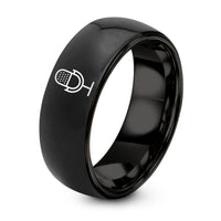 Wedding Ring Sets for Him And Her – black tungsten studio condenser microphone ring