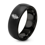 Wedding Ring Sets His And Hers – black tungsten rosemary sprig ring