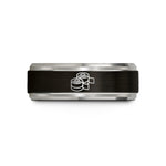 couples rings for sale – black & blue & gray tungsten wrist wraps wedding band