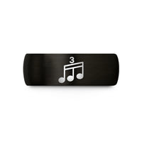 matching rings for couples – black tungsten triplet notes wedding band