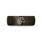 custom wedding bands – gunmetal & black tungsten gypsy vanner wedding band