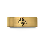 his and hers matching bands – gold tungsten lock & key pair heart lock wedding band