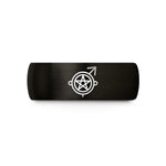 tungsten bands for men – black tungsten pentacle mars wedding band