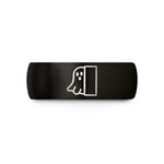 tungsten bands for couples – black & rose gold tungsten peeking ghost wedding band