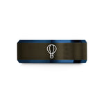 engraved tungsten bands – gunmetal & blue tungsten hot air balloon wedding band