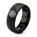 Weave Maze Braided – Tungsten Wedding Band, 8 mm, Black Comfort-Fit Unisex