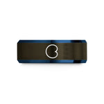 men's tungsten wedding band – gunmetal & blue tungsten cardioid equation wedding band