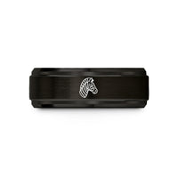 black tungsten wedding band – black tungsten zebra wedding band