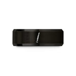 engraved men's wedding ring – black tungsten clarinet wedding band