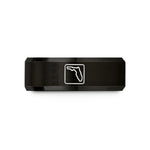 black tungsten men's ring – black & rose gold tungsten fl wedding band