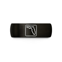 engraved rings for him – black tungsten fl wedding band