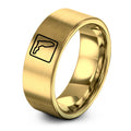 FL – Tungsten Wedding Band, 8 mm, Gold Comfort-Fit Unisex