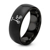 Knee Scooter – Tungsten Wedding Band, 8 mm, Black Comfort-Fit Unisex
