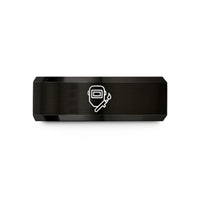 tungsten band for him – black tungsten welder mask torch wedding band