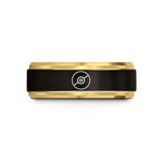 wedding bands with engraving – black & gold tungsten compact disc cd wedding band