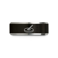 tungsten rings for couples – black & silver tungsten ride cymbal drumstick wedding band