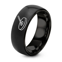 Wedding Rings for Women – black tungsten ride cymbal drumstick ring