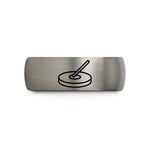 unique wedding rings her – silver tungsten ride cymbal drumstick wedding band
