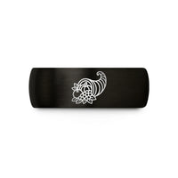 tungsten wedding bands – black & rose gold tungsten cornucopia wedding band