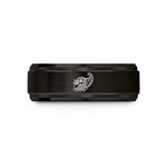 matching couple bands – black tungsten cornucopia wedding band
