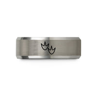 matching bands for couples – black & gray tungsten goose tracks pair wedding band