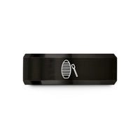 tungsten rings for couples – black tungsten guiro scraper wedding band