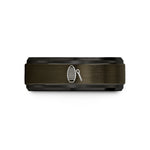 men and women rings – gunmetal & black tungsten guiro scraper wedding band
