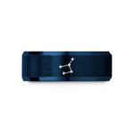 custom couples rings design – blue tungsten big dipper wedding band